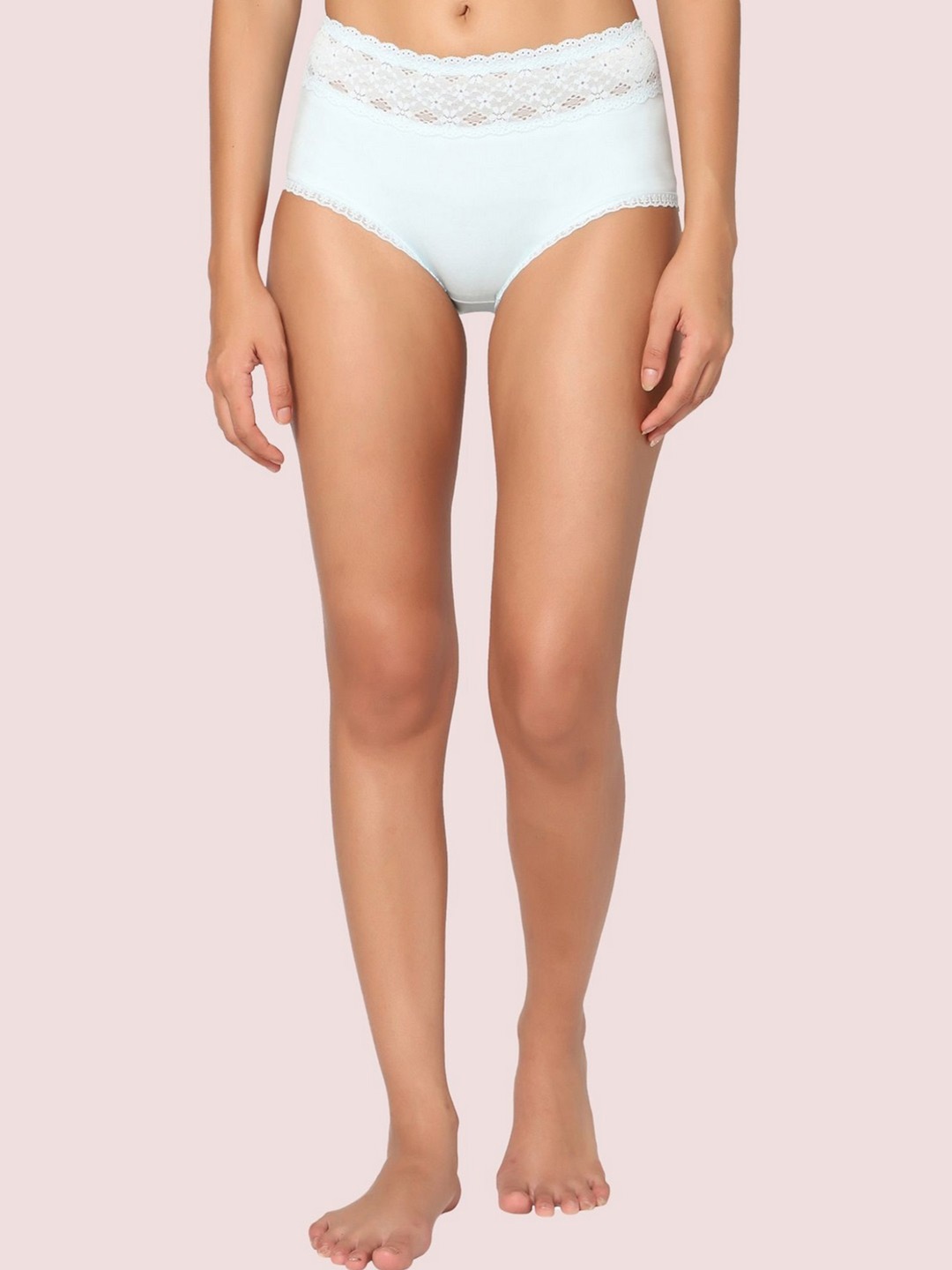 

INTIMATE QUEEN Modal Bae Super Soft Hipster Lacy Eco-Friendly Brief, Blue