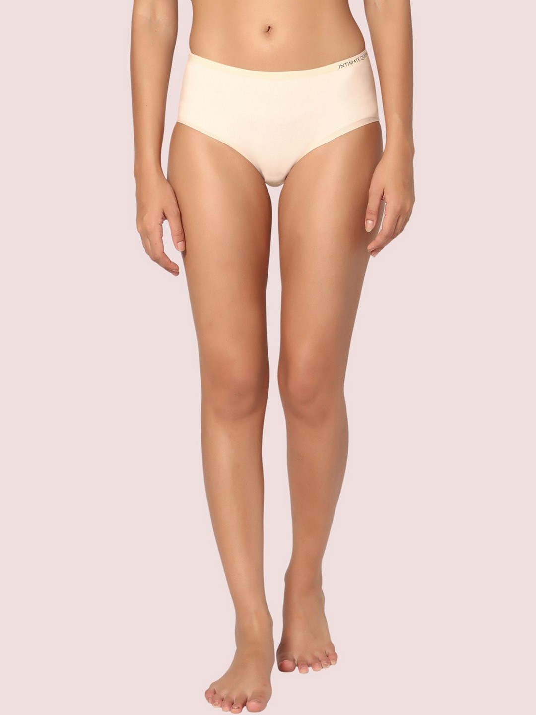 

INTIMATE QUEEN Lemon Bae Seamless Quick Dry Anti-Bacterial Bikini Briefs, Nude