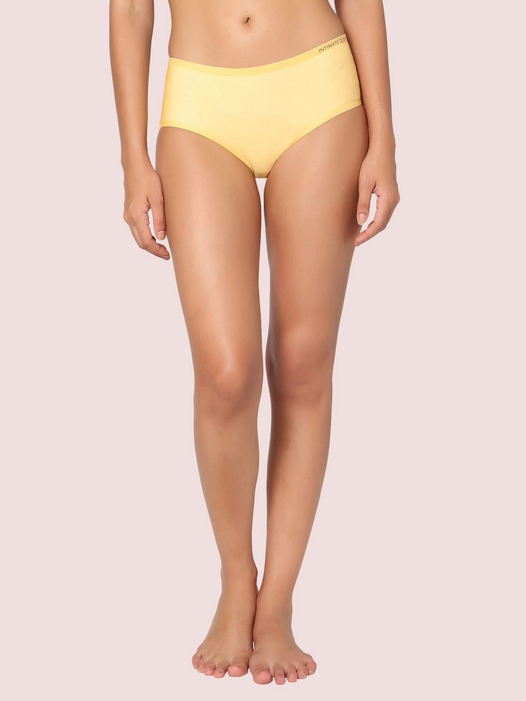

INTIMATE QUEEN Lemon Bae Seamless Quick Dry Anti-Bacterial Bikini Briefs, Yellow