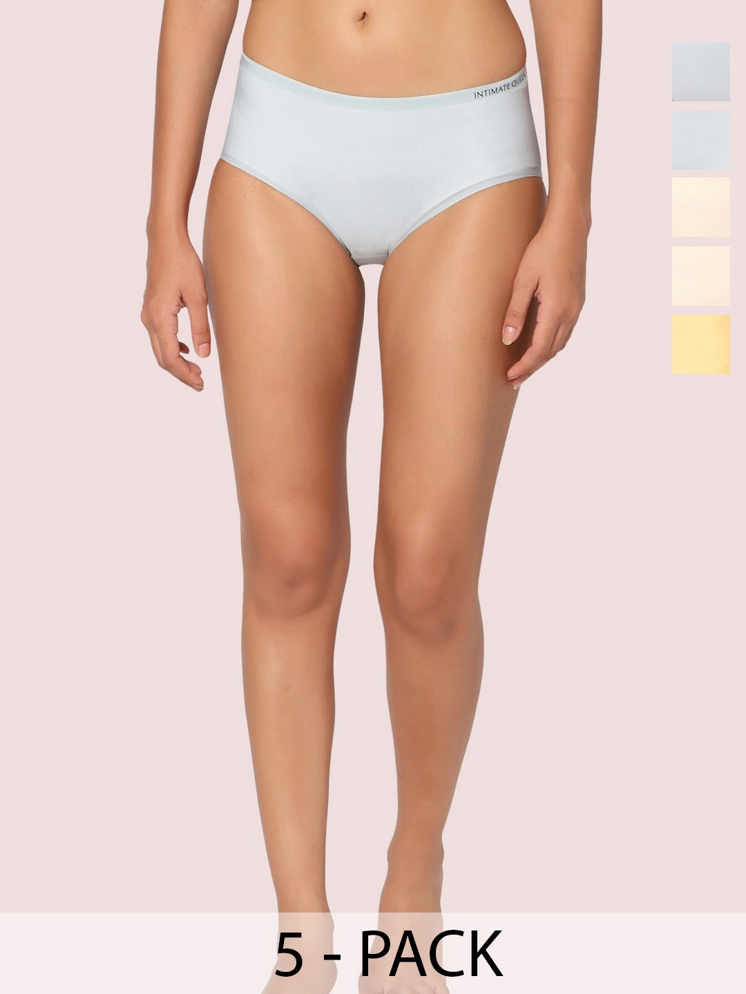 

INTIMATE QUEEN Pack Of 5 Antibacterial Bikini Briefs, Nude