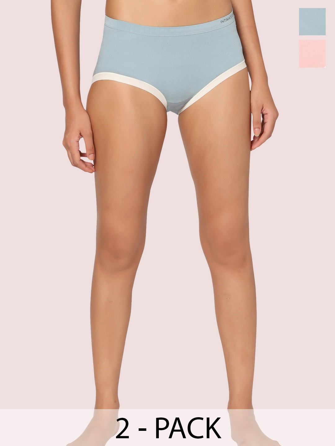 

INTIMATE QUEEN Pack of 2 Yew Tree Bae Full Coverage Hipster Bikini Briefs, Assorted