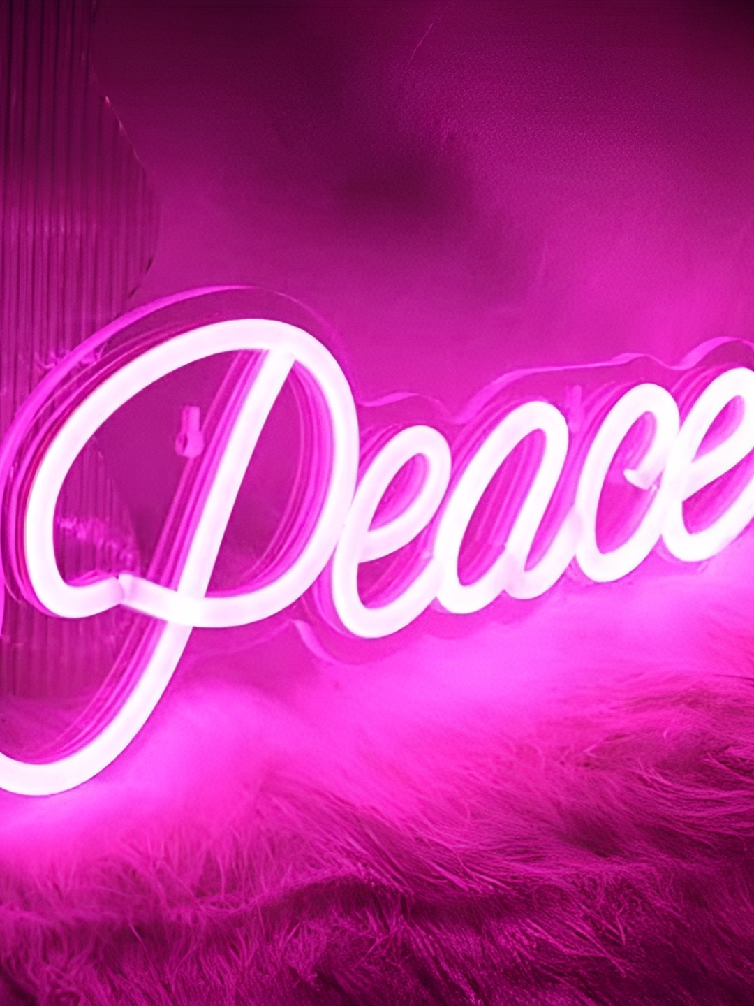 

the party planet Pink Peace Shaped Acrylic LED Neon Lights