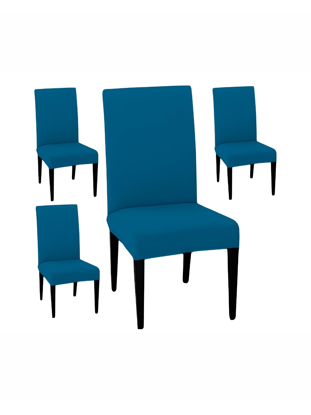 

DECOR VATIKA Blue 4 Pieces Soft & Elastic Chair Covers