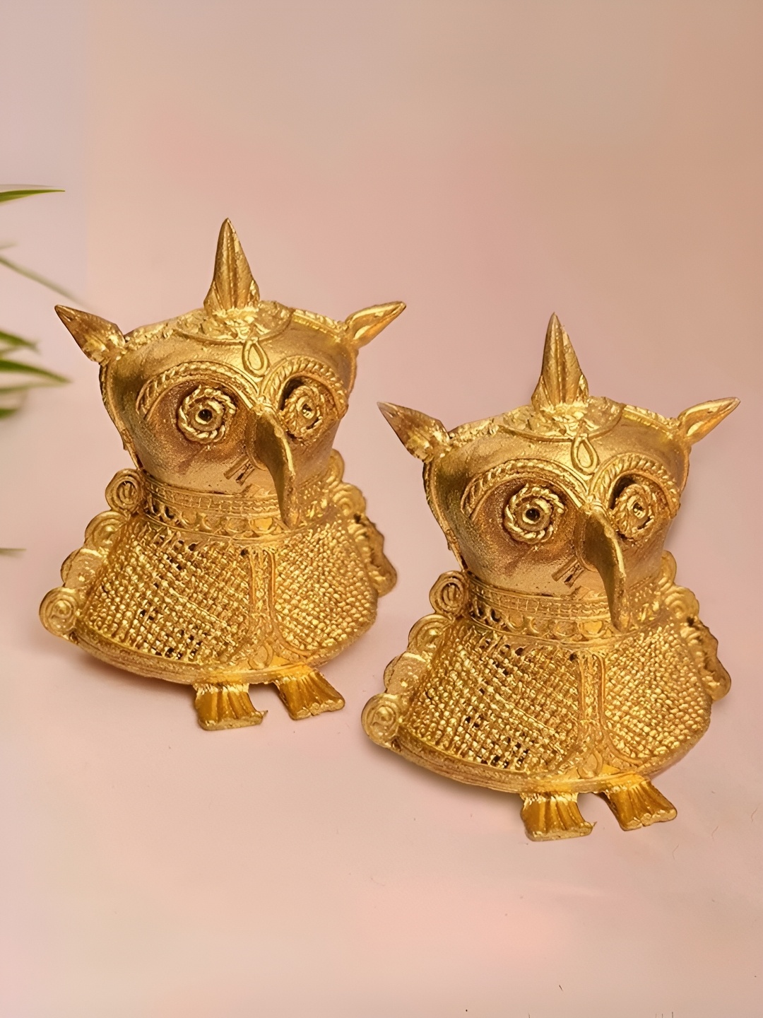 

Peepul Tree Gold-Toned 2 Pieces Figurine Showpiece