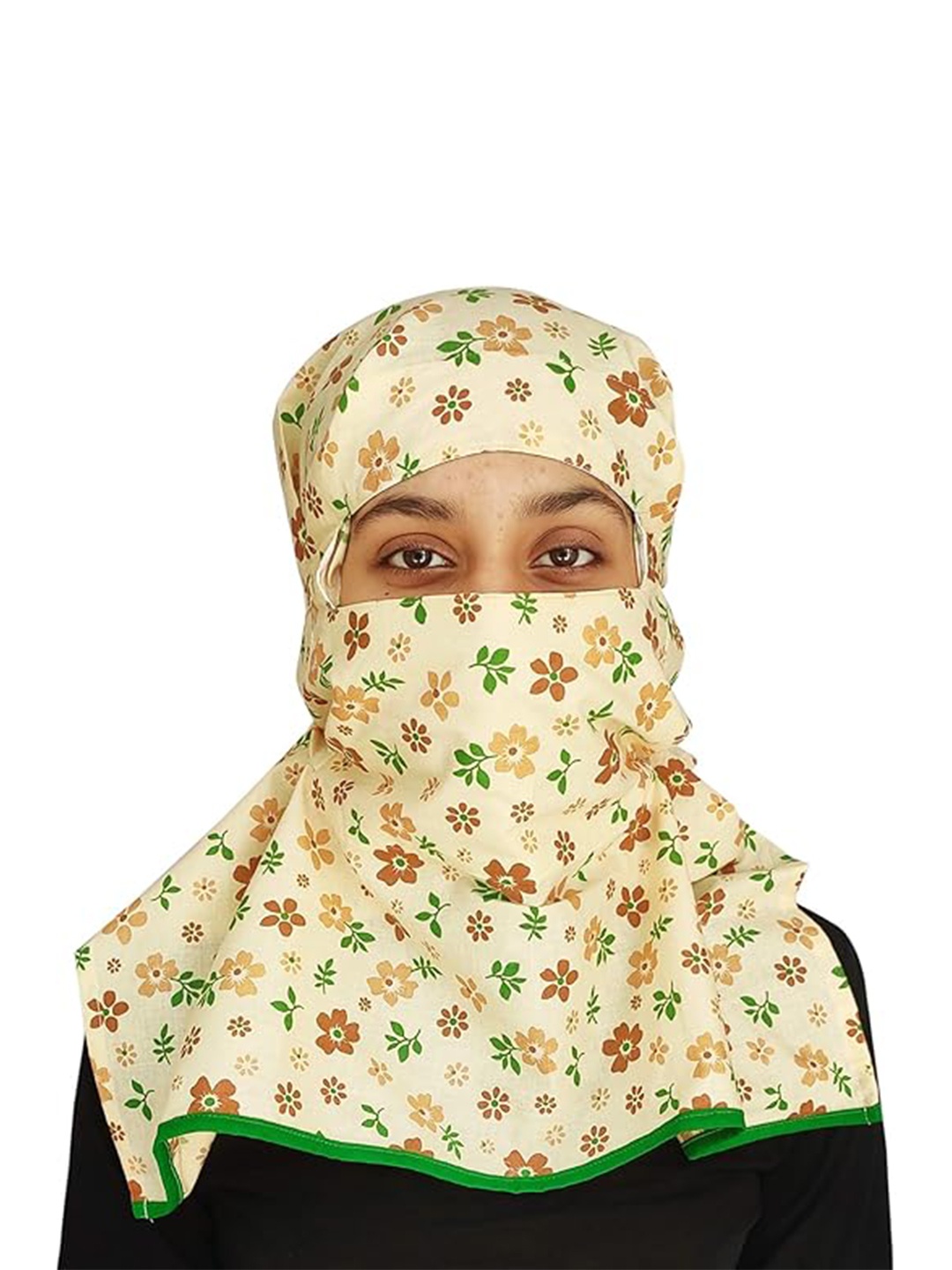 

SWITCHON Floral Printed Cotton Scarf, Brown