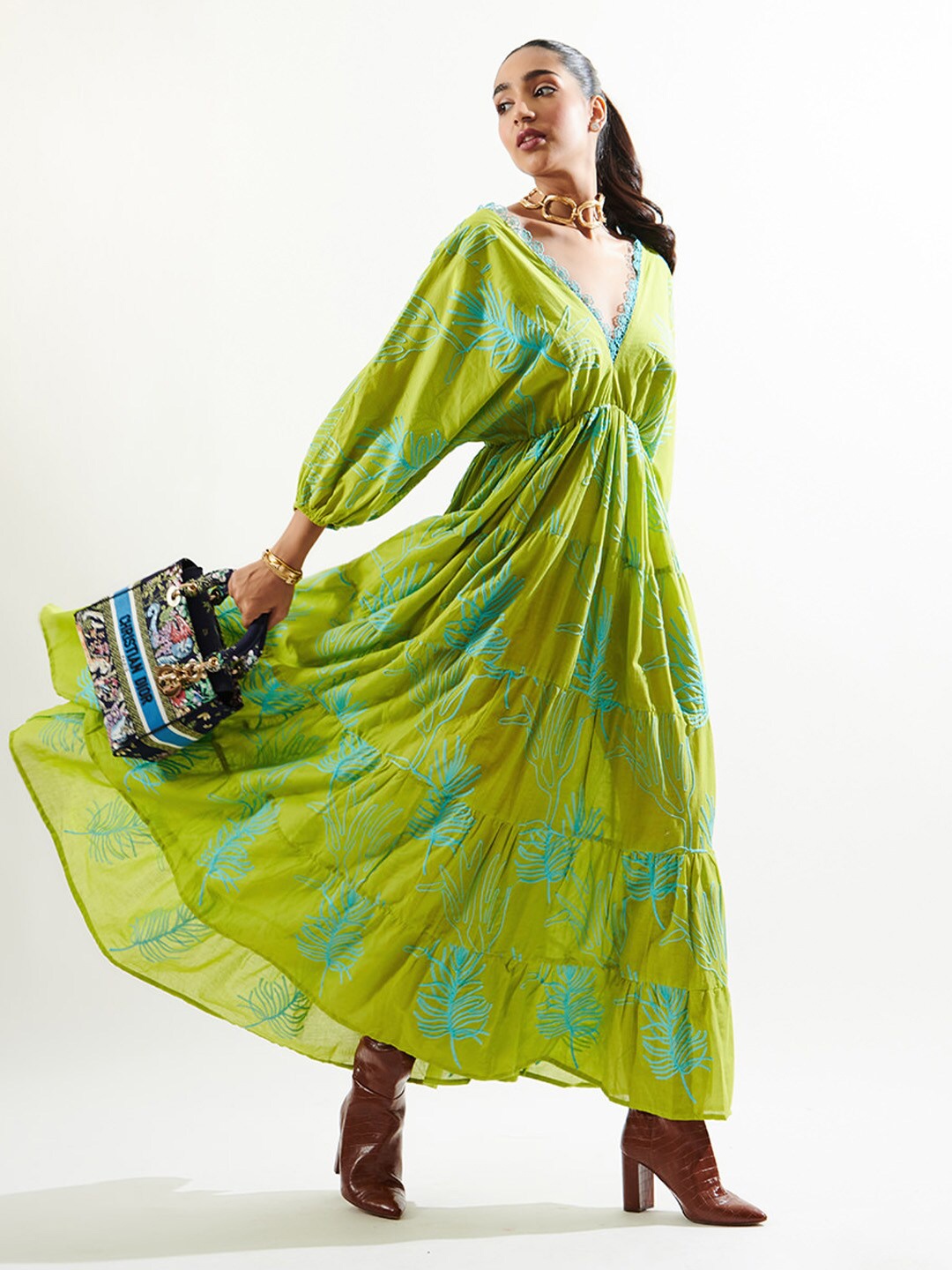 

CIN CIN Women Maxi Dress, Lime green