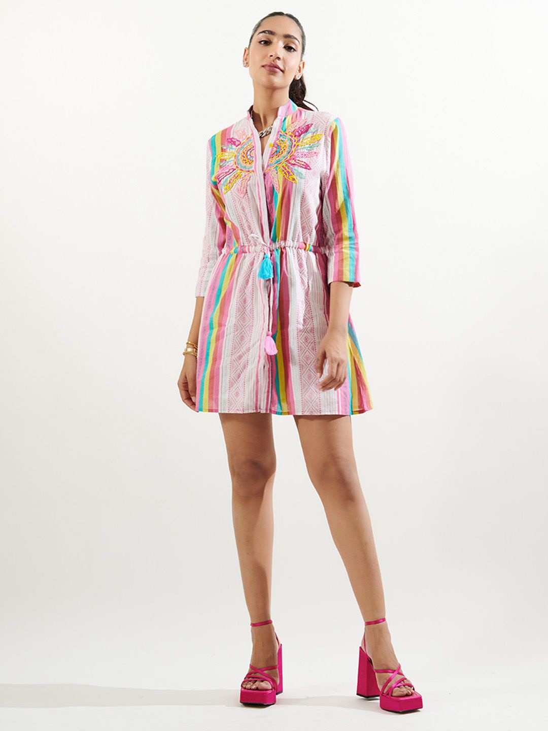 

CIN CIN Women Floral Print Shirt Dress, Pink