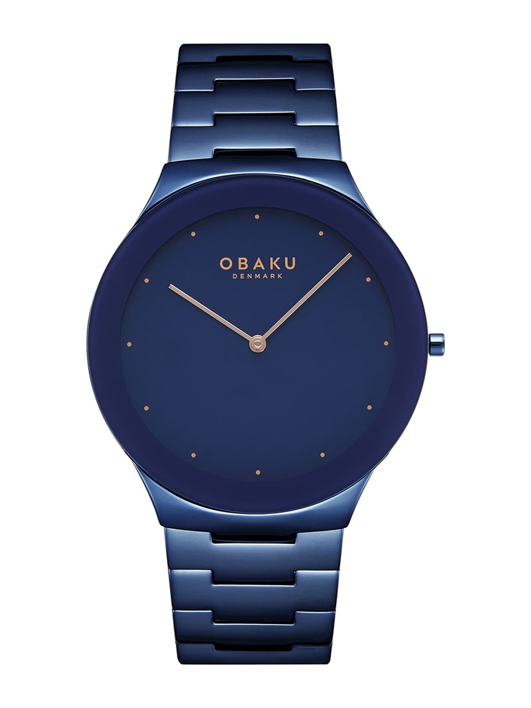 

Obaku Spejl Men Stainless Steel Bracelet Style Straps Analogue Watch V290GXLLSL, Blue