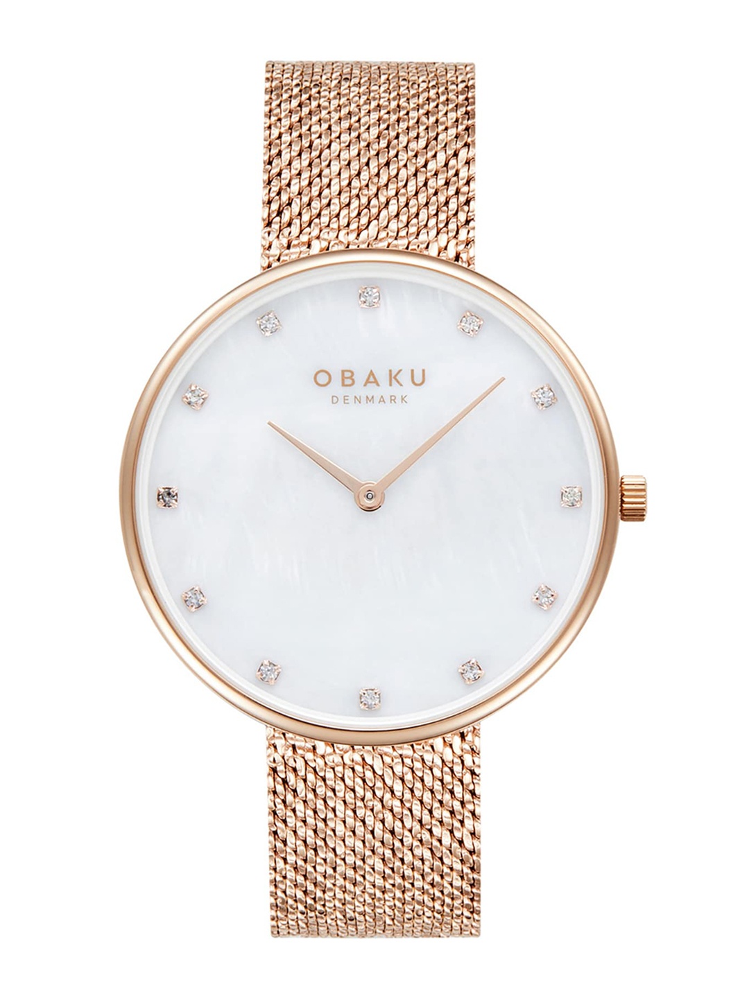 

Obaku Glans Women Embellished Dial & Stainless Steel Straps Analogue Watch V288LXVWHV, White