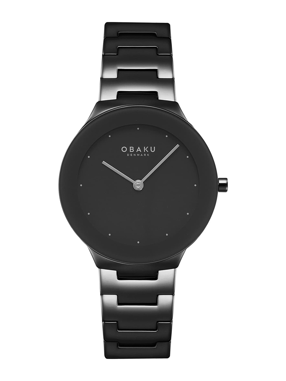 

Obaku Spejl Lille Dark Women Stainless Steel Bracelet Style Analogue Watch V290LXBBSB, Black