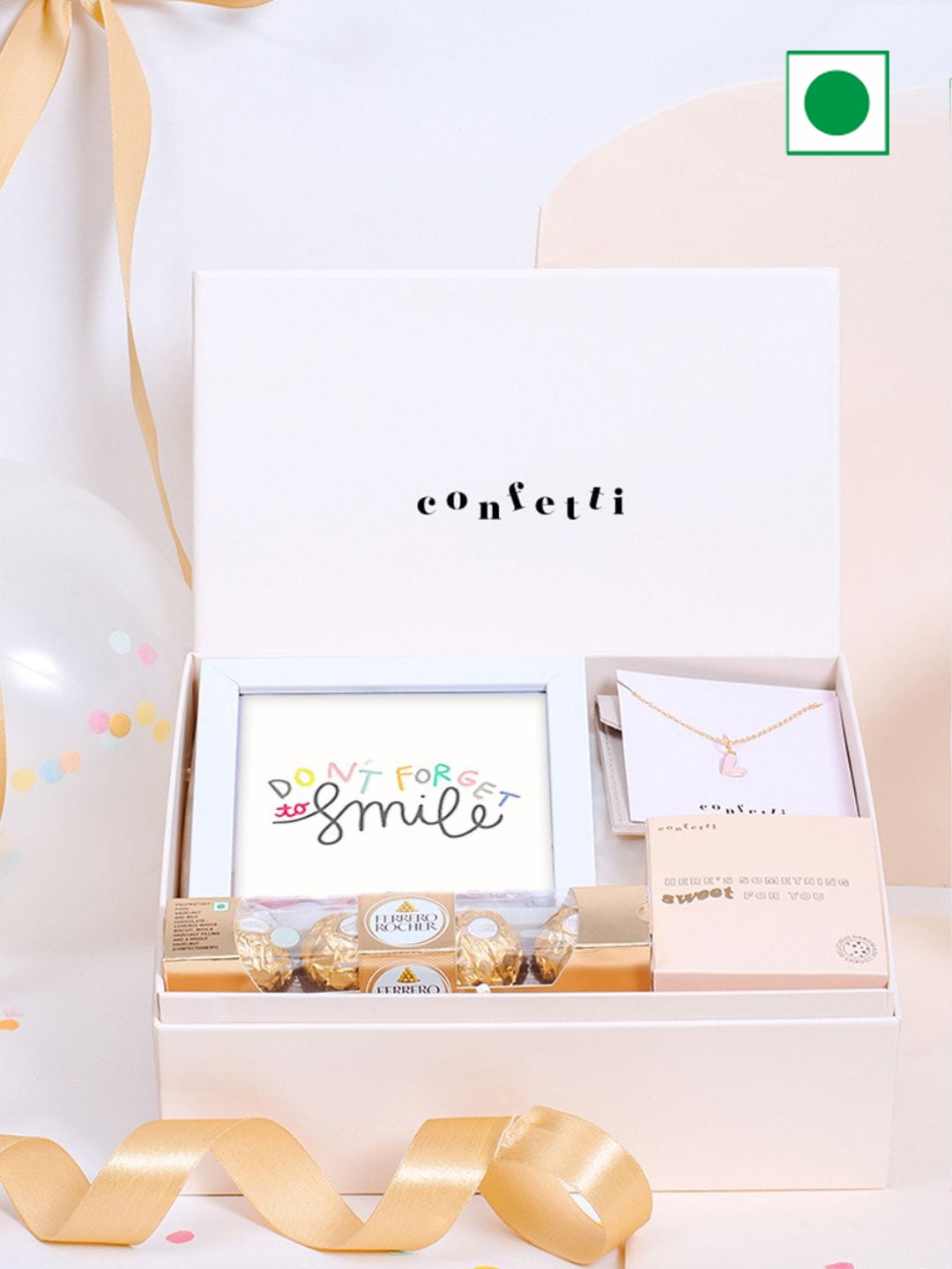 

Confetti Gifts Set of 4 Assorted Birthday Gift Set, White