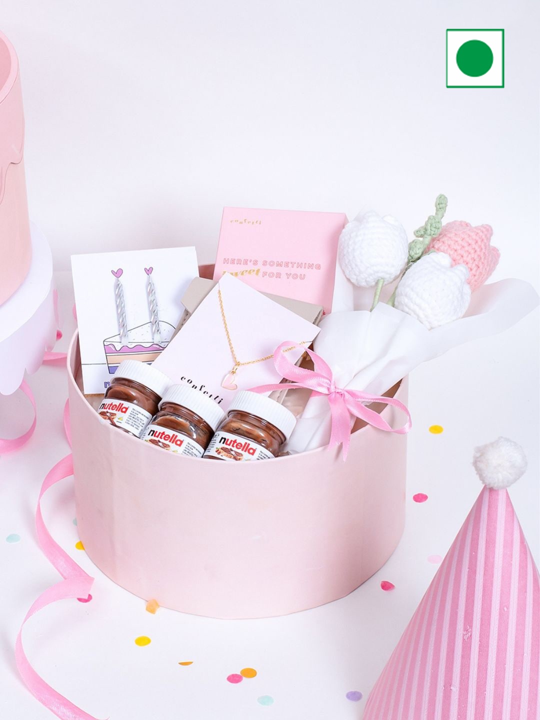 Confetti Gifts Set Of 4 Assorted Birthday Gift Set, Pink