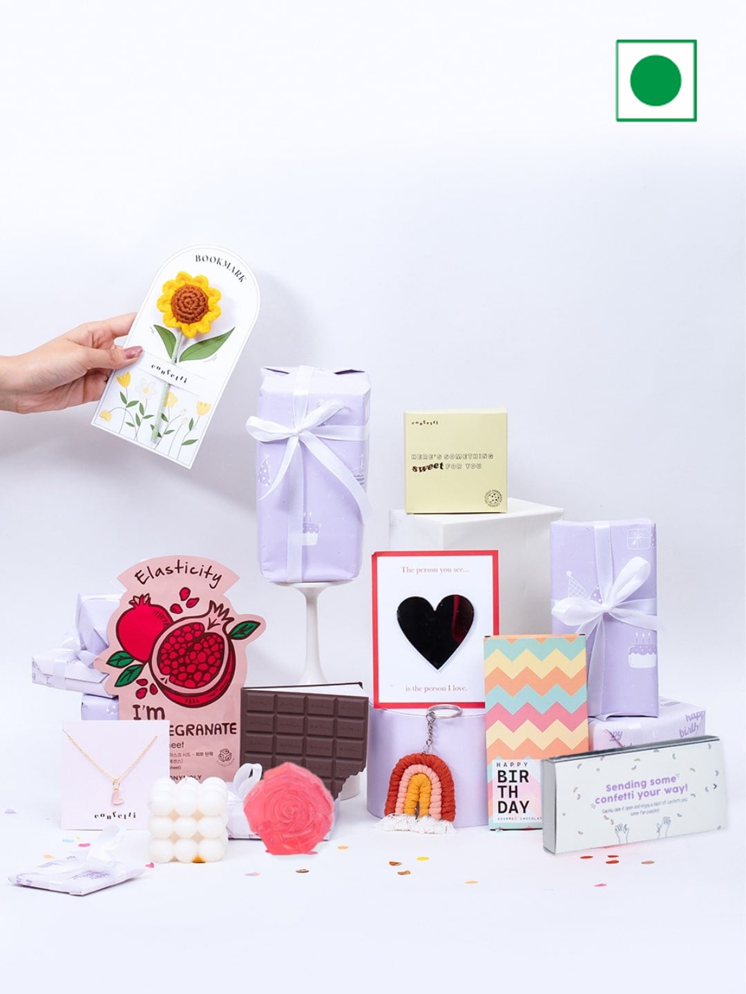 

Confetti Gifts 11-Pcs Birthday Gift Hamper, Lavender