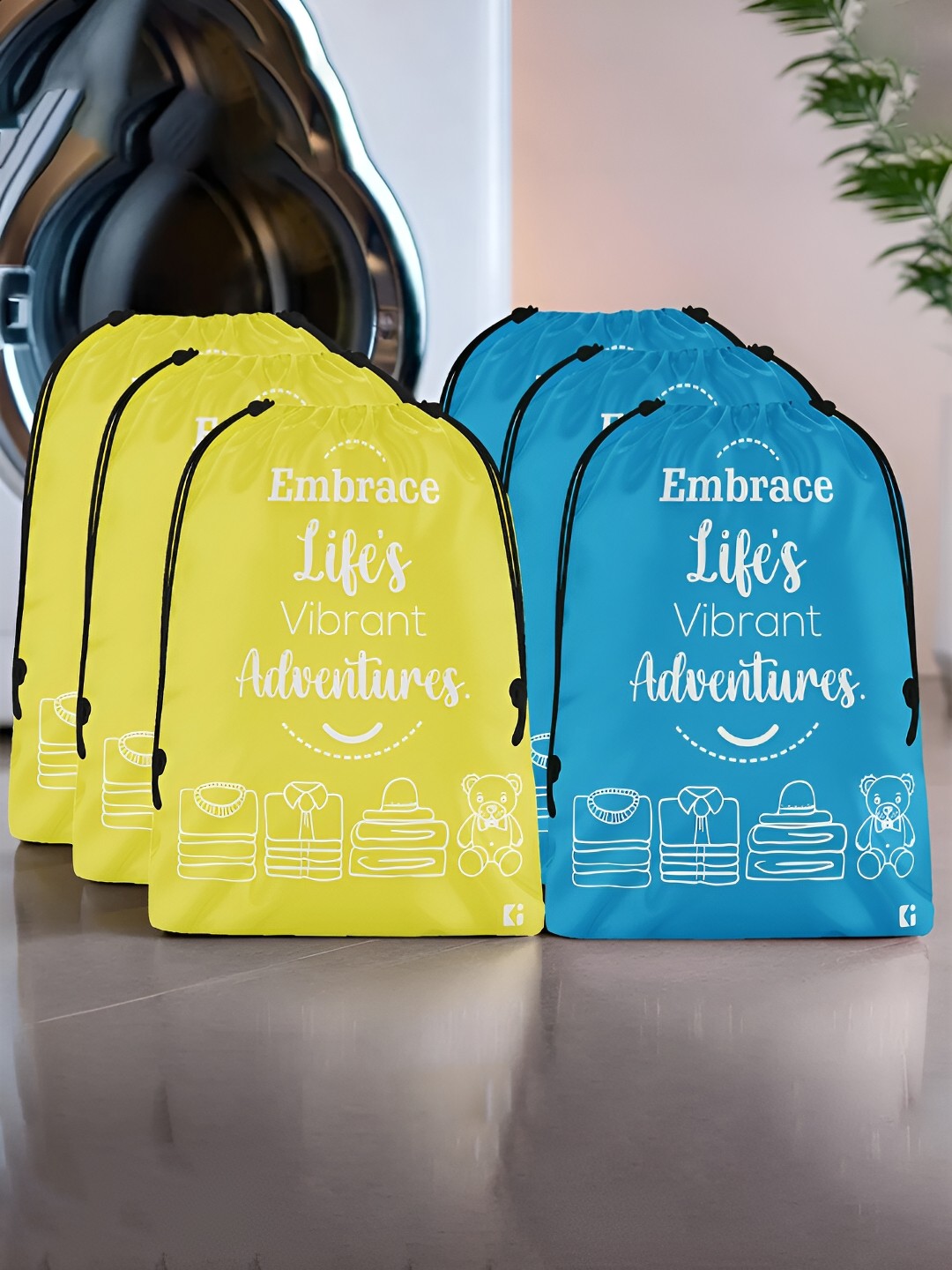 

Kuber Industries Yellow 6 Pieces Multi-Utility Organisers