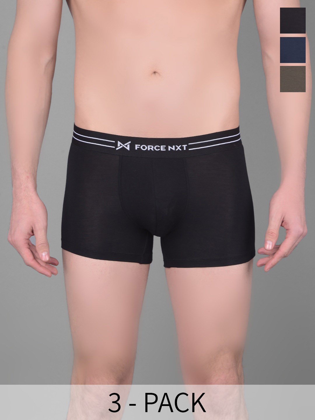

Force NXT Pack Of 3 Printed Breathibility Trunk, Blue