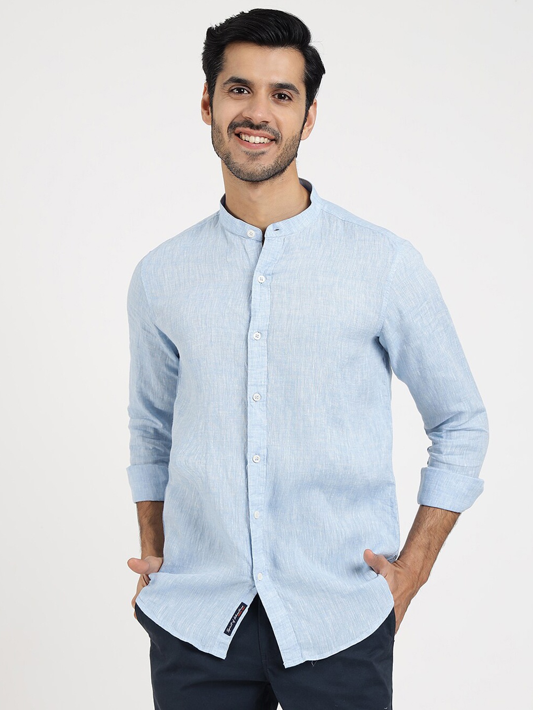 

JADE BLUE Men Solid Slim Fit Opaque Casual Shirt