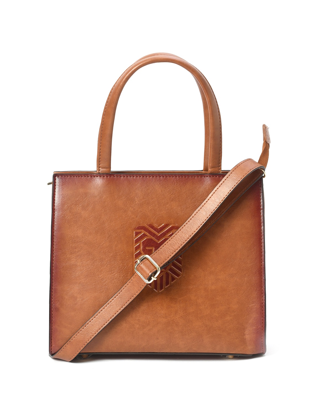 

KAAYTEE Structured Handheld Bag, Tan