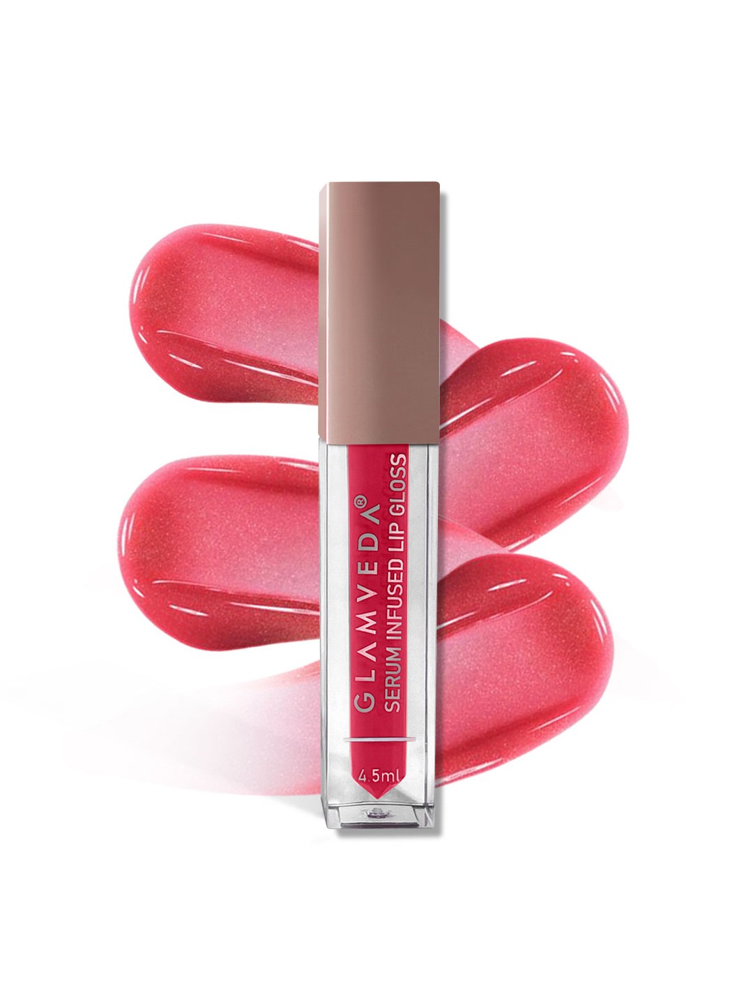

GLAMVEDA High Shine Serum Infused Lip Gloss with Vitamin E & Cocoa 4.5 ml - Soulmate 116, Pink