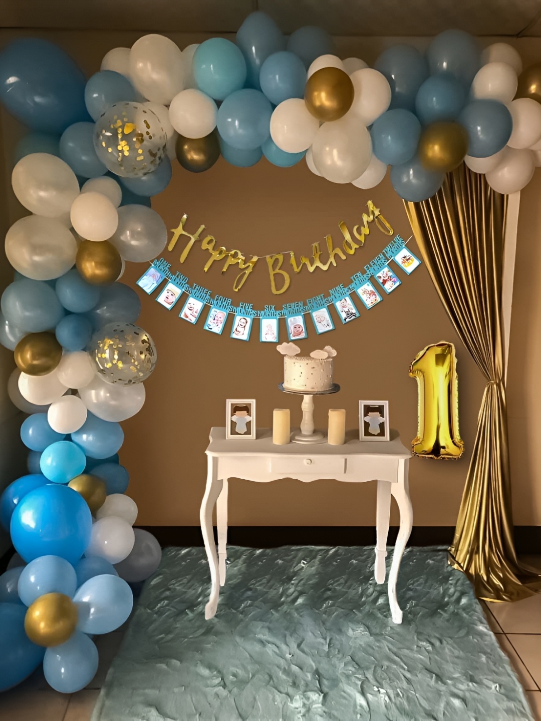 

Special You 71-Pcs Blue & White Balloons Birthday Decors