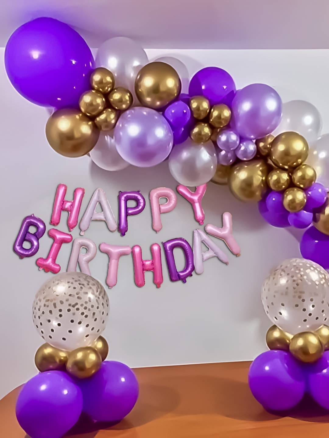 

Special You 50-Pcs Rose & Purple Foil Balloons Birthday Decors