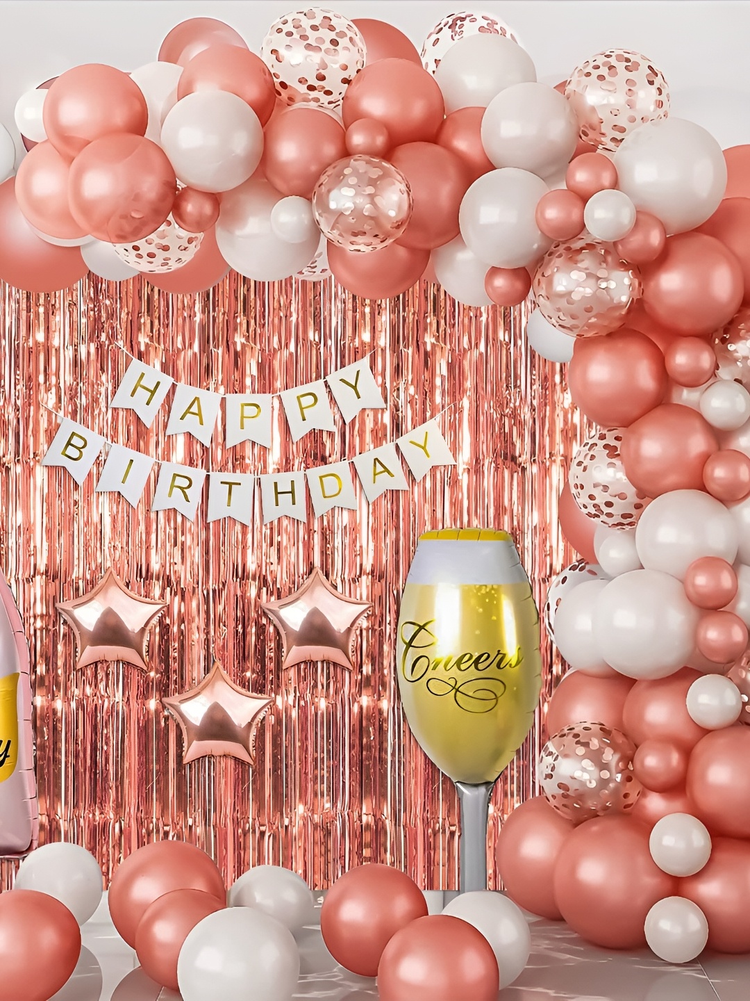 

Special You Pink & White Textured Birthday Decor Items, Rose gold