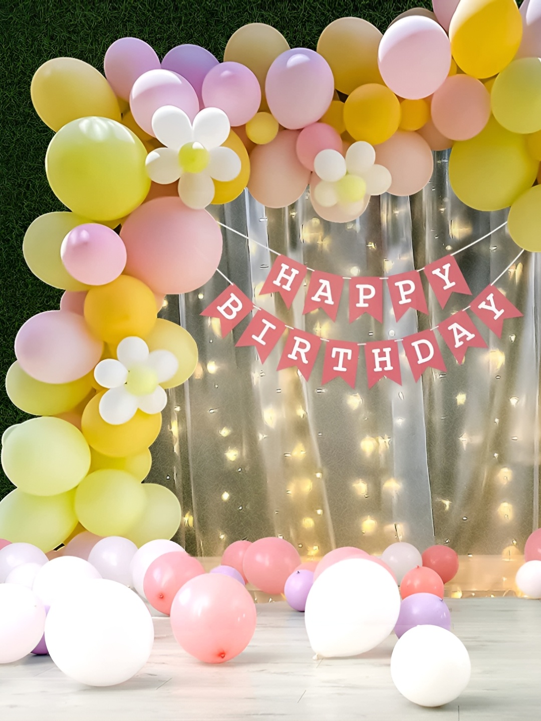 

Special You Pink & Yellow 73 Pcs Textured Birthday Decor Items