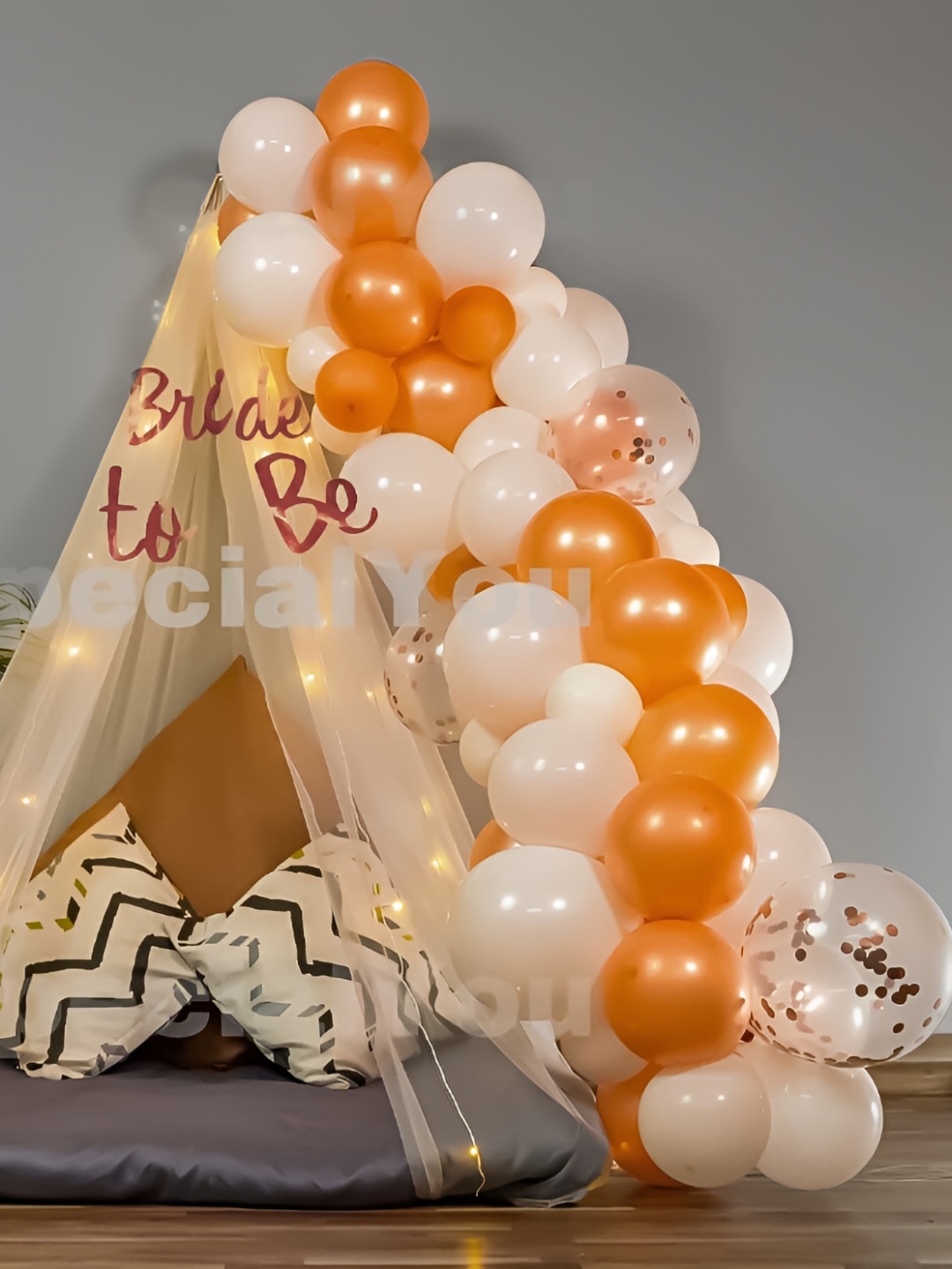 

Special You 52-Pcs White & Pink Bride To Be Decoration Items