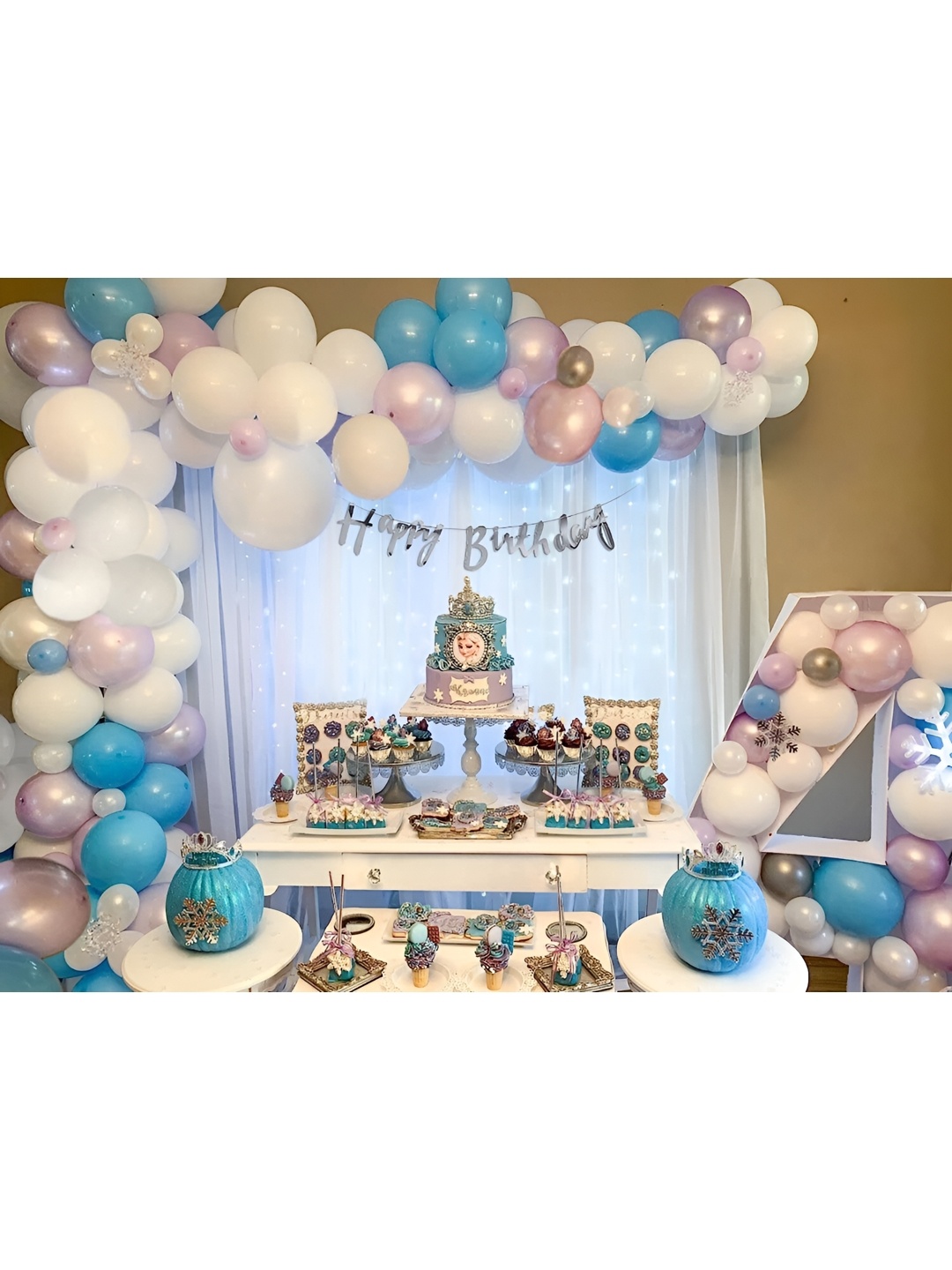 

Special You Blue & White 71 Pcs Textured Birthday Decor Items
