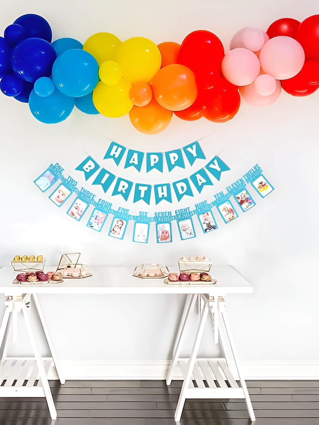 

Special You 33-Pcs Blue & Yellow Rainbow Theme Birthday Decoration