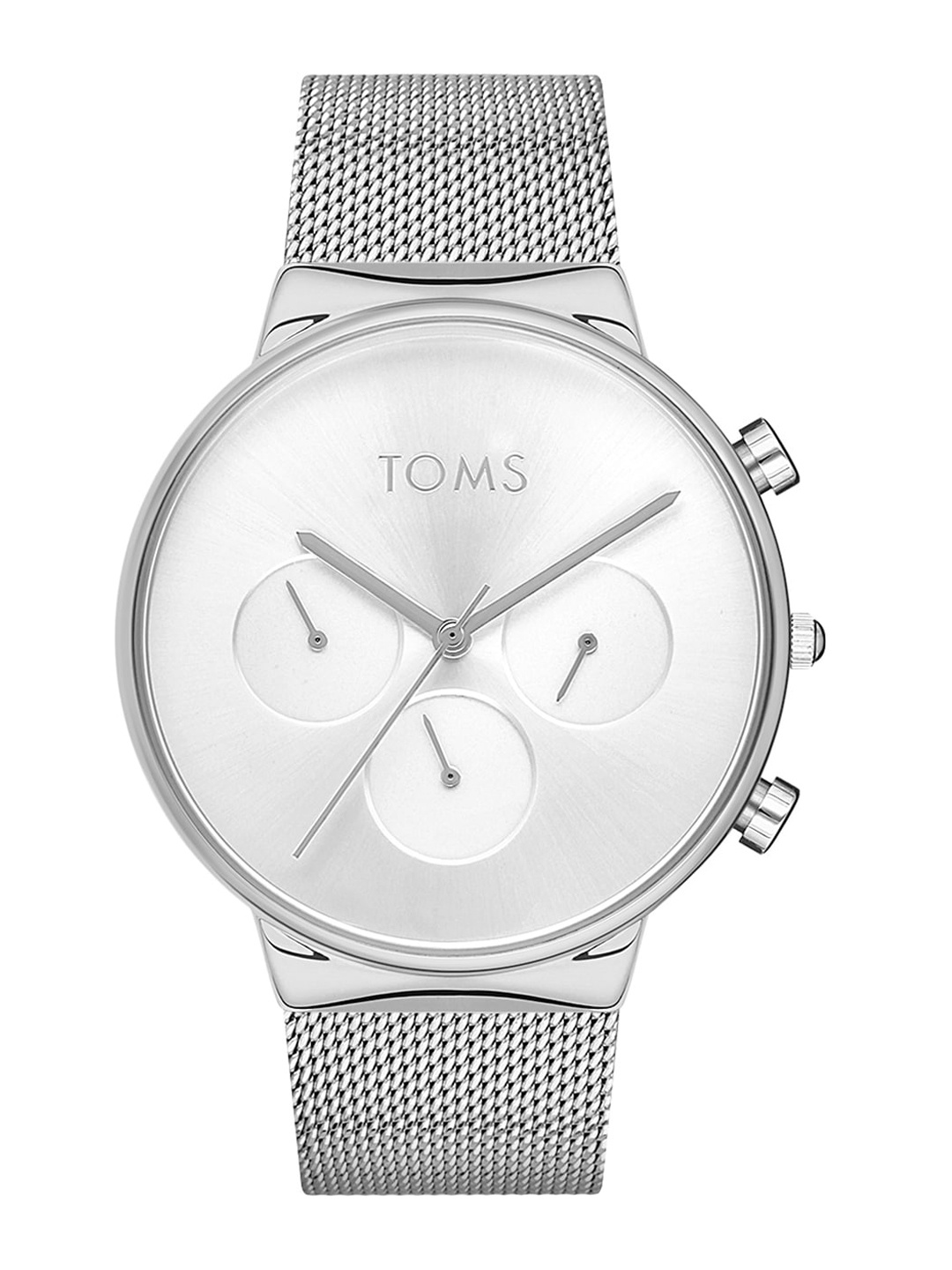 

TOMS Men Dial & Stainless Steel Bracelet Style Straps Analogue Watch T11003C-A, Silver