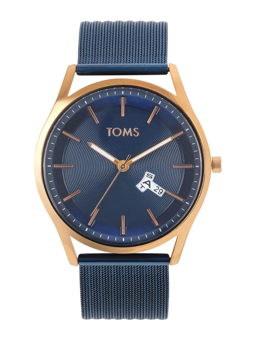 

TOMS Men Dial & Stainless Steel Bracelet Style Straps Analogue Watch DM1832-T, Blue