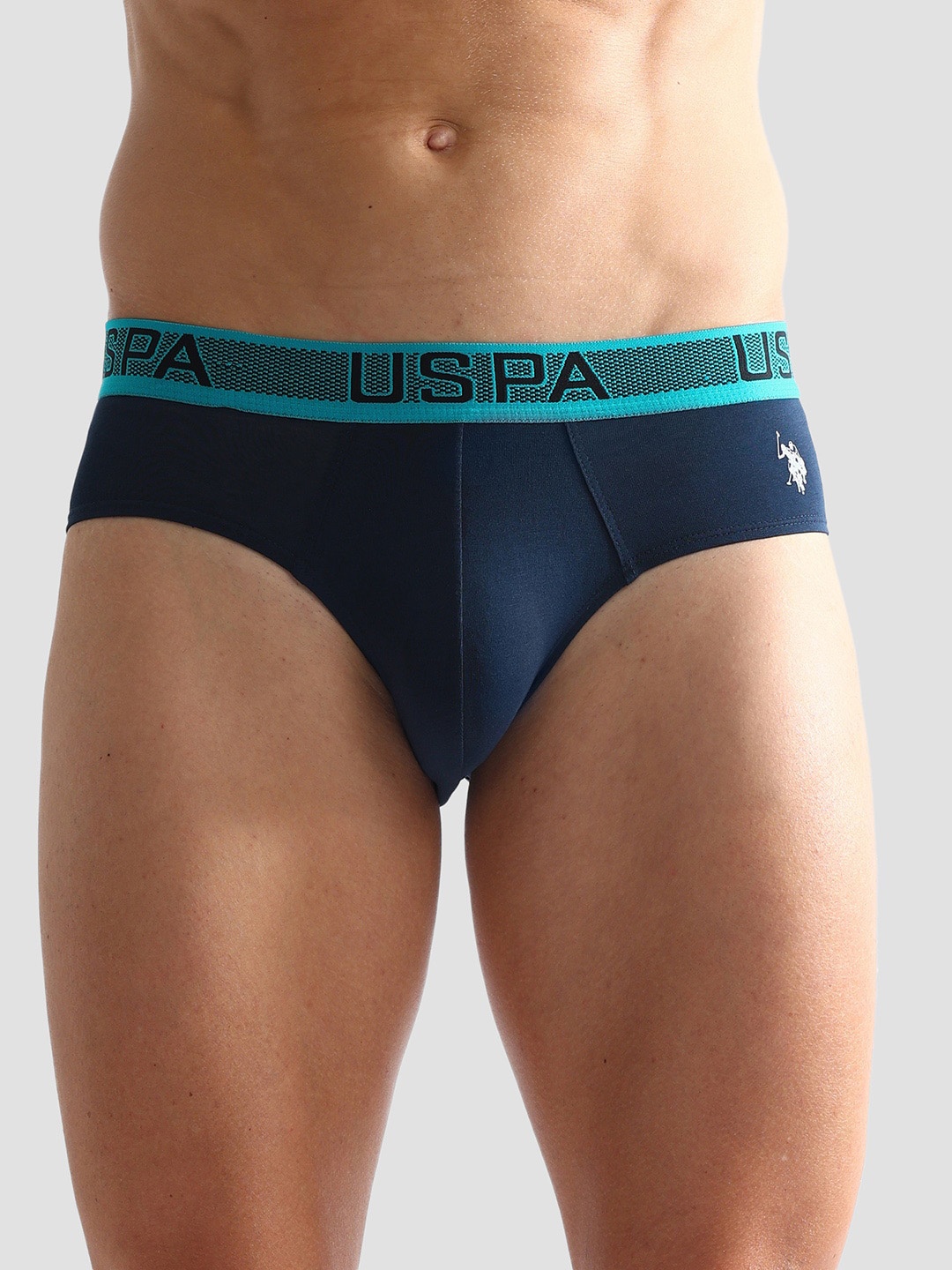 

U.S. Polo Assn. Mid Rise Basic Briefs OEB04-195-PL, Blue