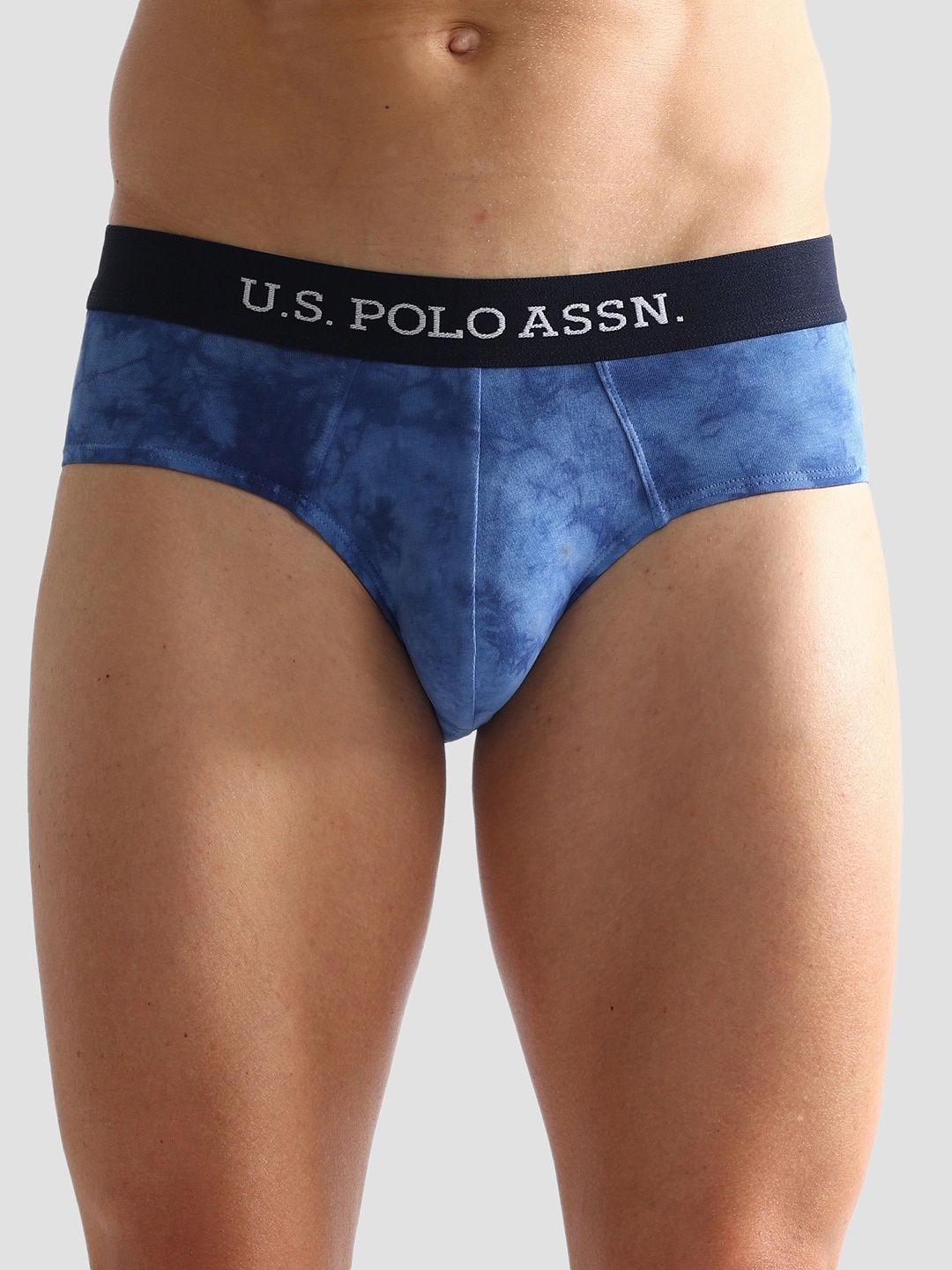 

U.S. Polo Assn.Abstract Printed Anti Microbial Basic Briefs OEB03-195-PR, Blue