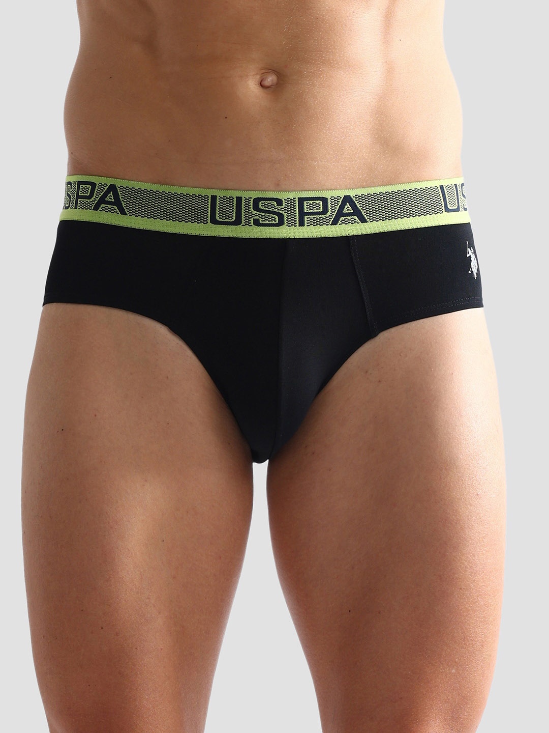 

U.S. Polo Assn. Mid Rise Anti Microbial Basic Briefs OEB04-002-PL, Black