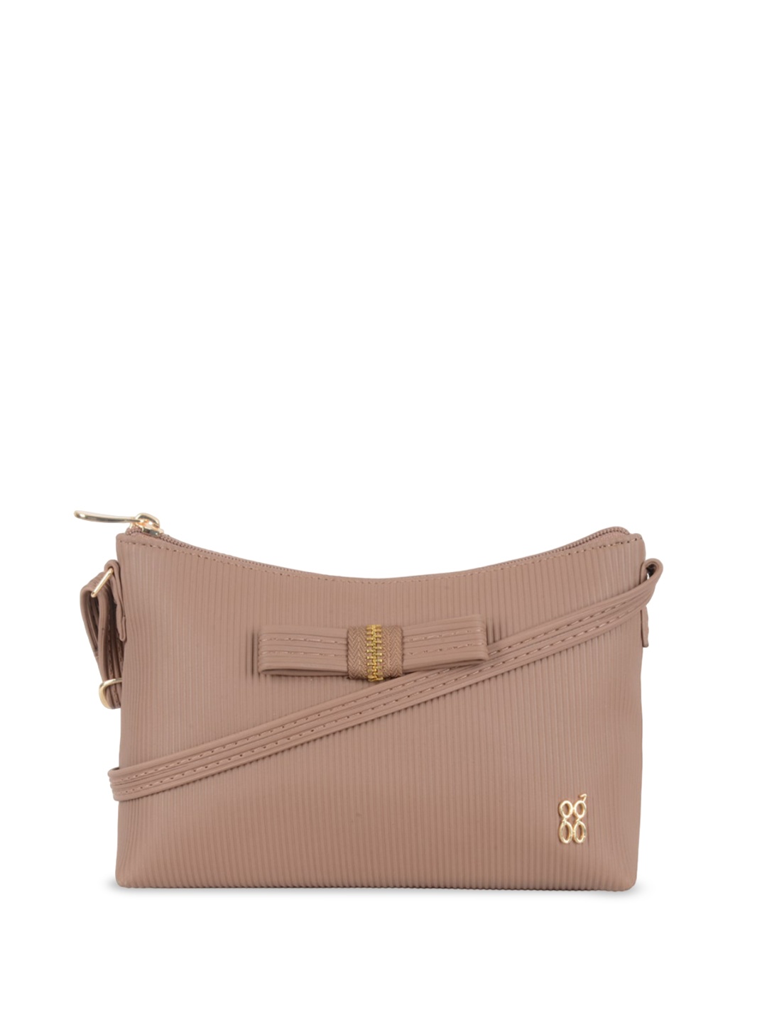 

Baggit Textured PU Structured Sling Bag, Pink
