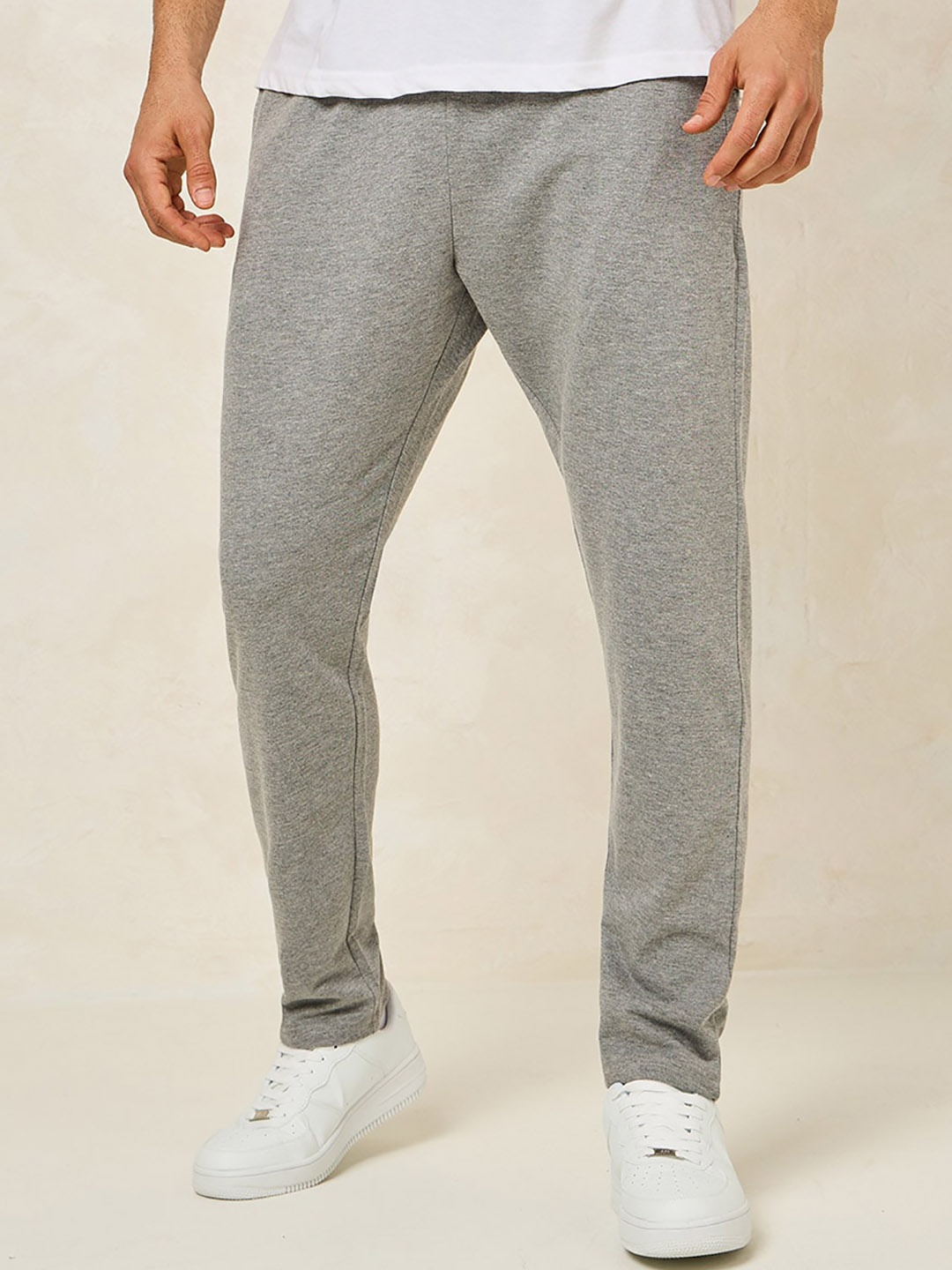 

Styli Men Eco Earth Slim Terry Open Hem Jogger with Welt Pockets, Grey