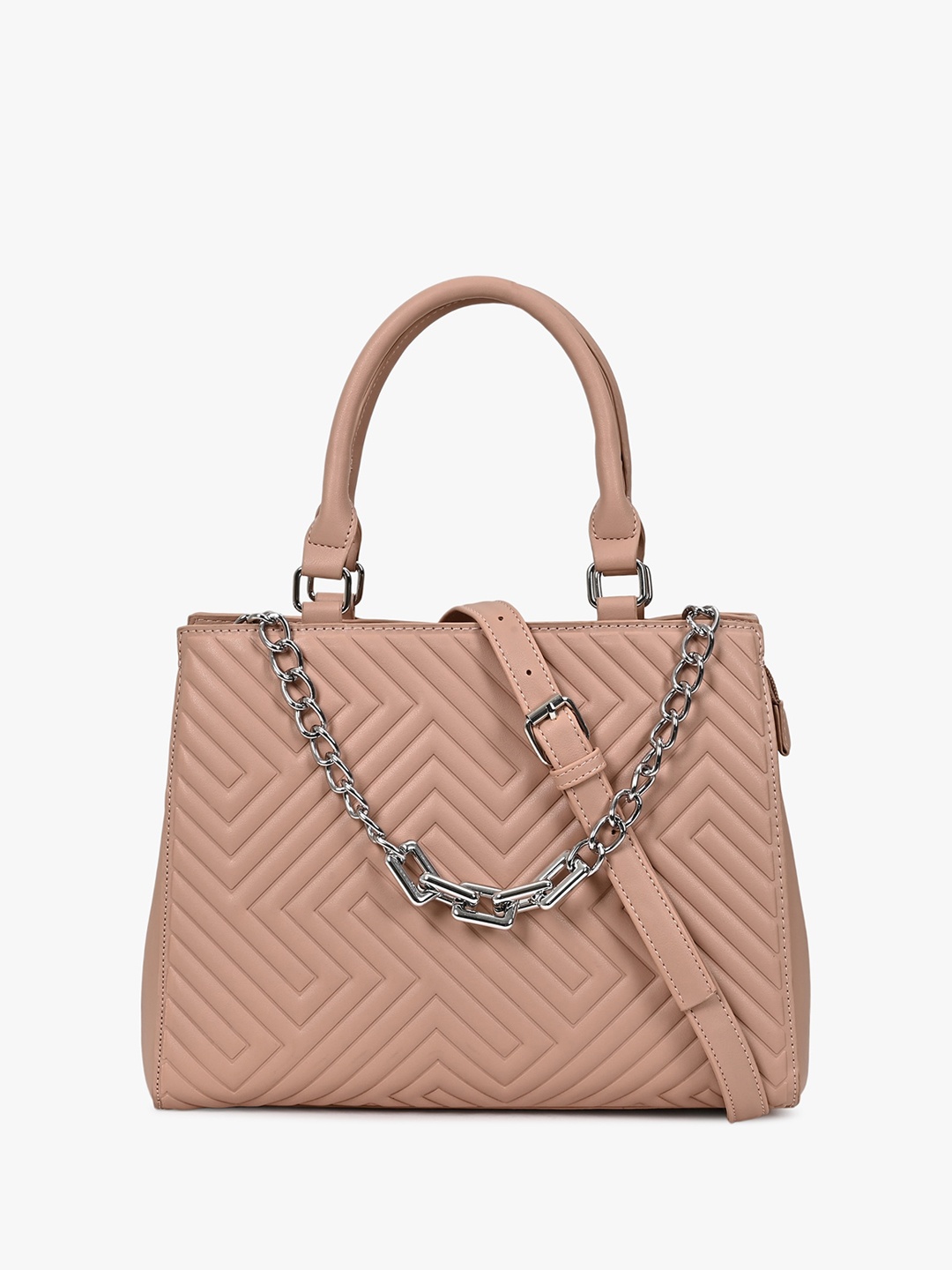 

Kazo Textured Structured Handheld Bag, Pink