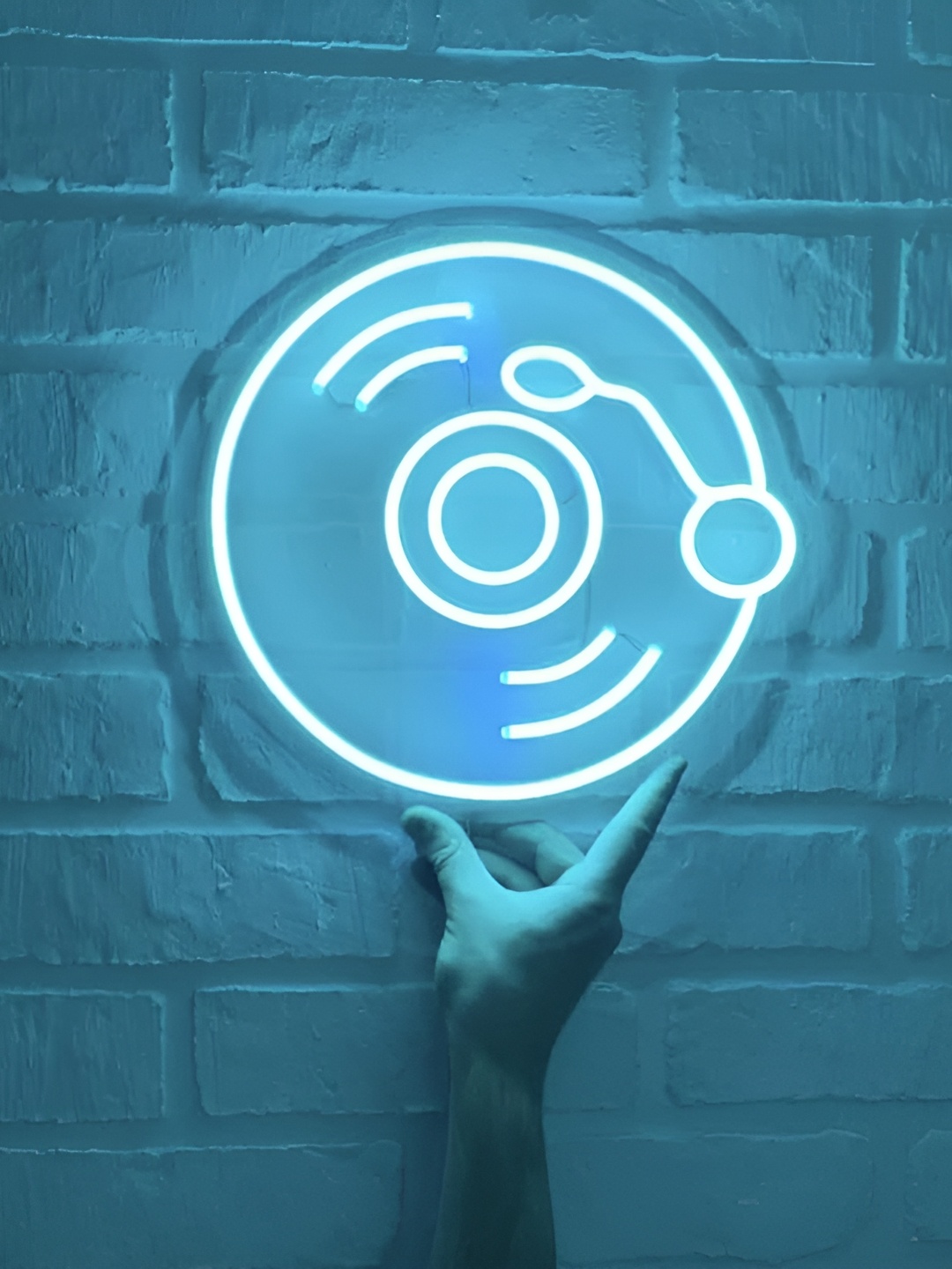 

the party planet Blue & Red Disc Shaped LED Neon Lights