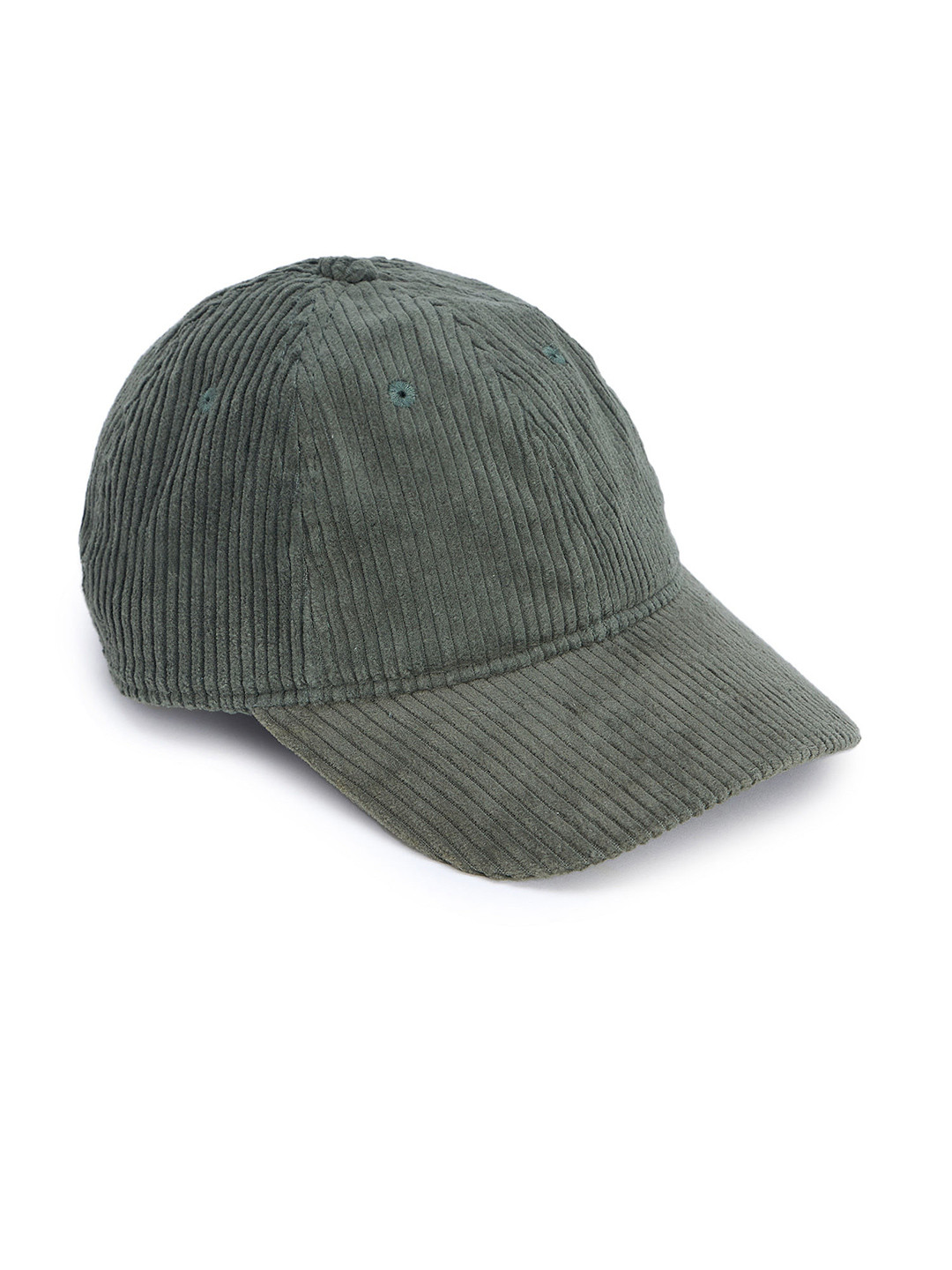 

Flying Machine Men Textured Pure Cotton Corduroy Baseball Cap, Green