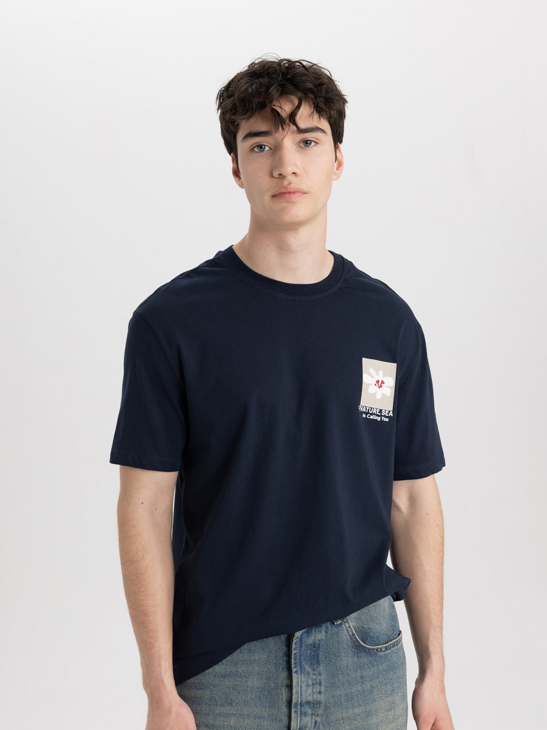 

DeFacto Men pure cotton T-shirt, Black