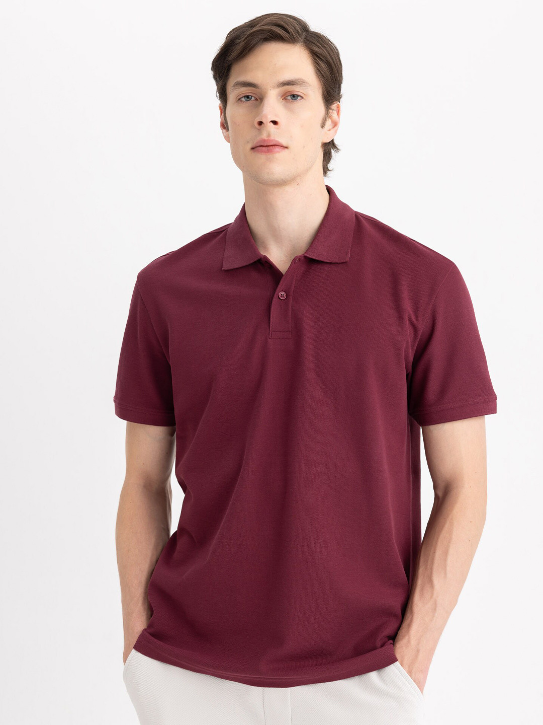 

DeFacto Men Polo Collar T-shirt, Na