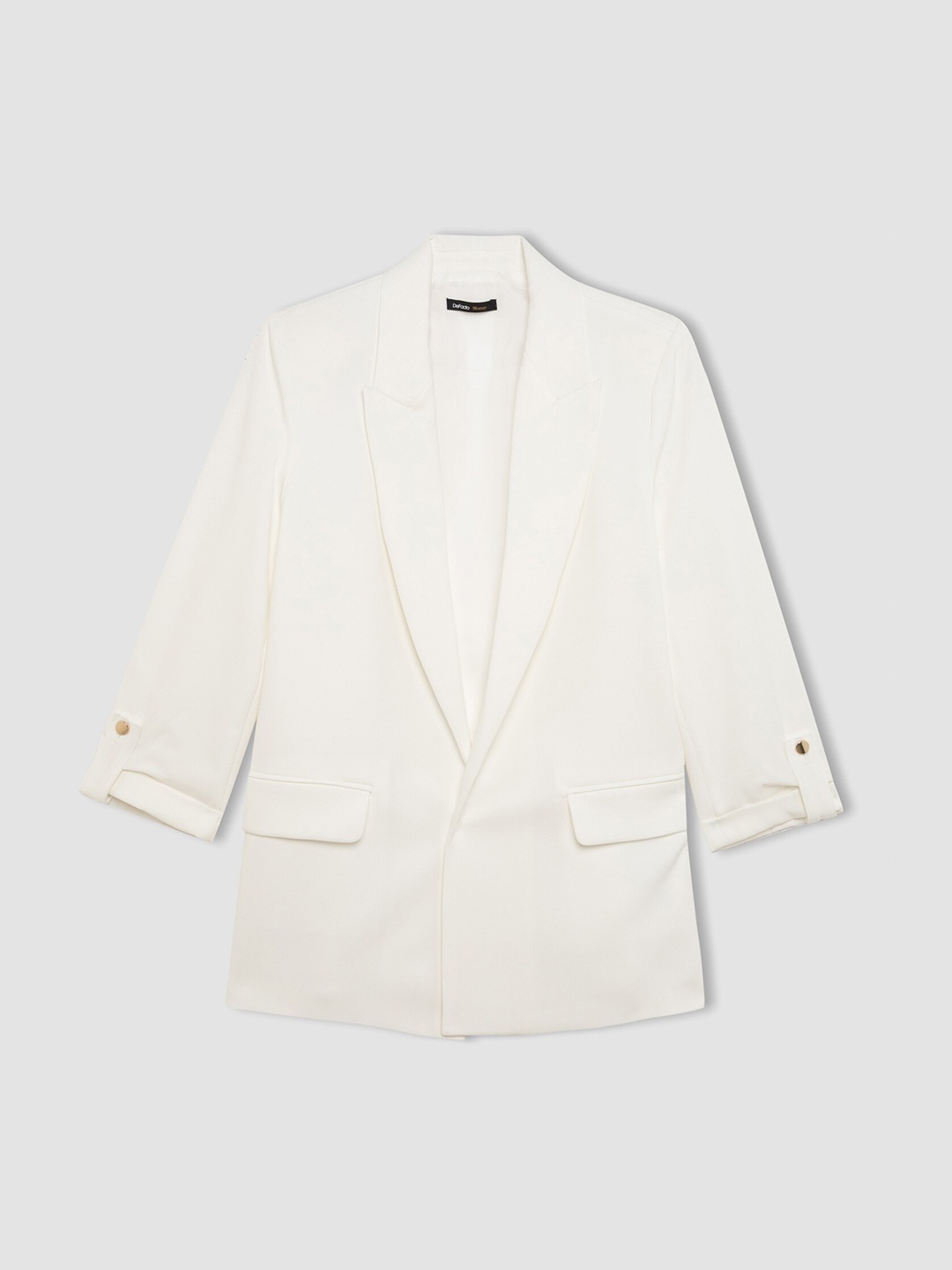 

DeFacto Single-Breasted Casual Blazer, White