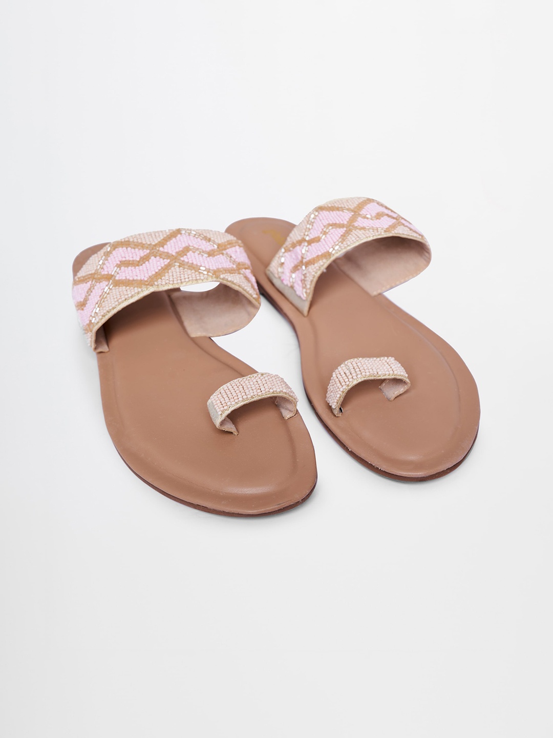 

Global Desi Embellished One Toe Flats, Pink