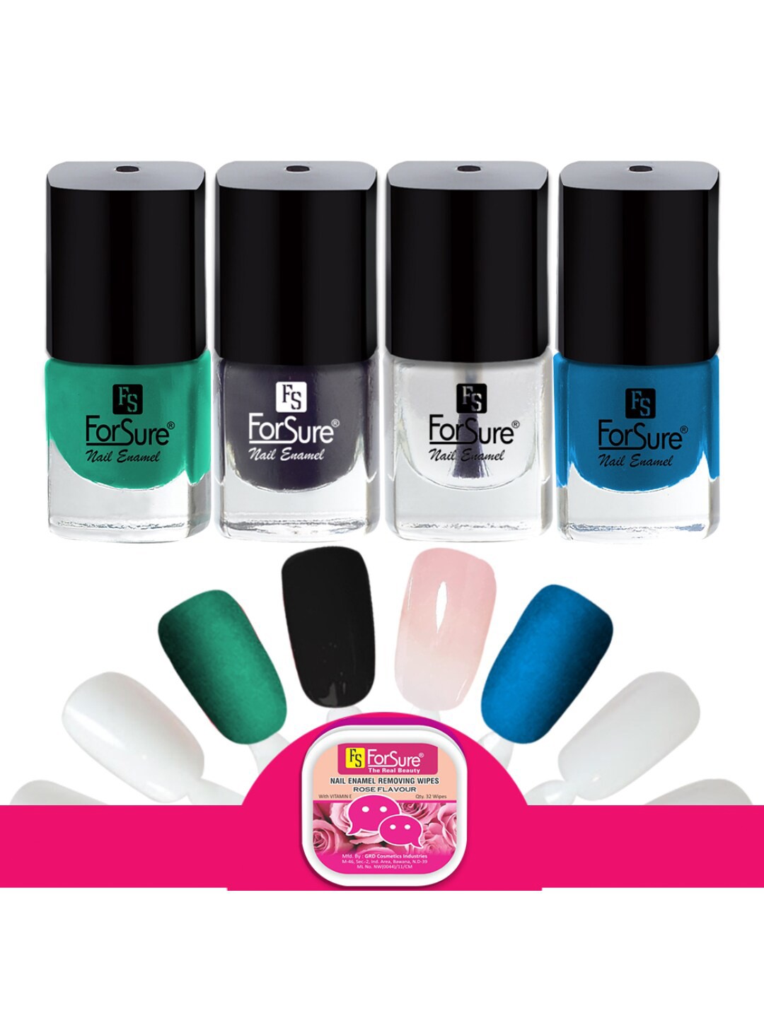 

ForSure Trendy Set Of 4 Long Lasting Nail Polish - 5 ml Each - 112-113-114-118, Red