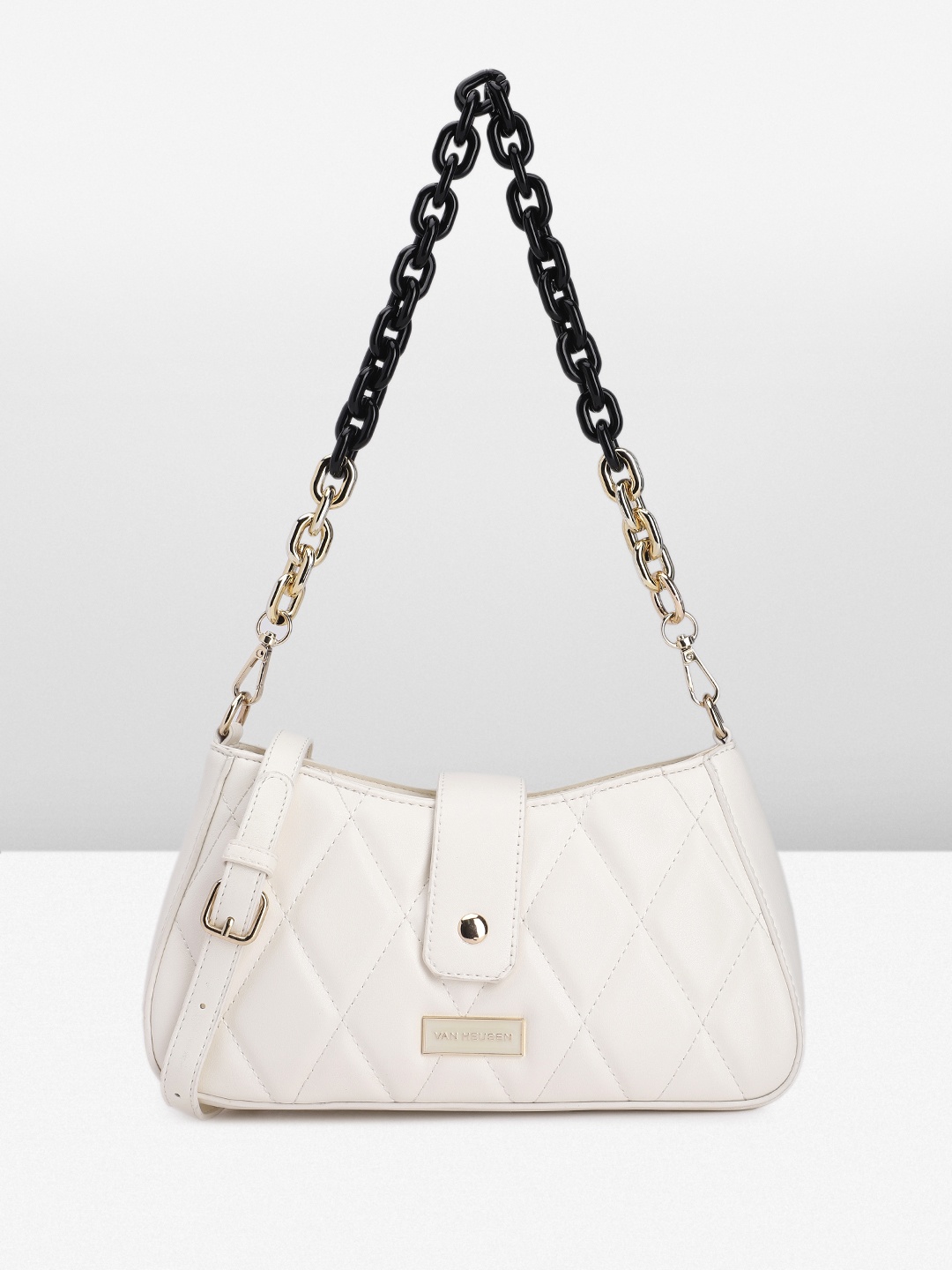 

Van Heusen Animal Textured Structured Shoulder Bag, White
