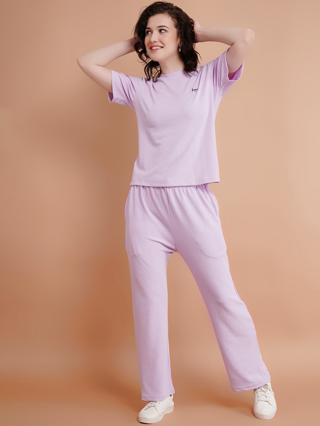 

Lugo Round Neck T-Shirt & Trouser, Purple