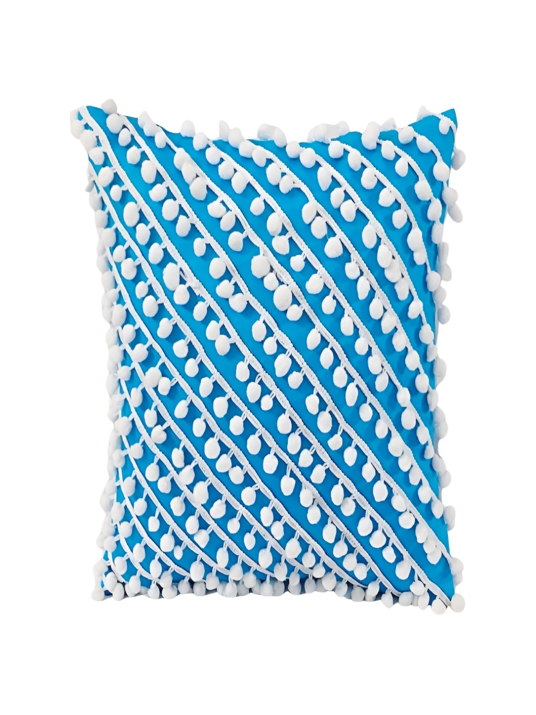 

THROWPILLOW Blue Embellished Square Cushion Covers