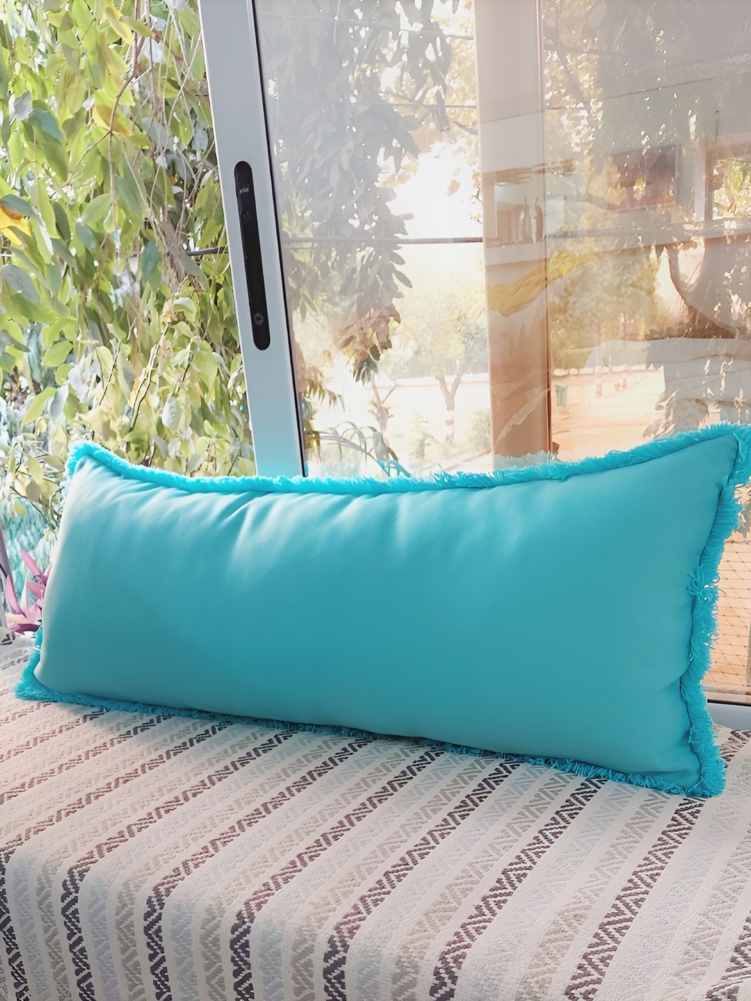 

THROWPILLOW Rectangle Cushion Covers, Turquoise blue
