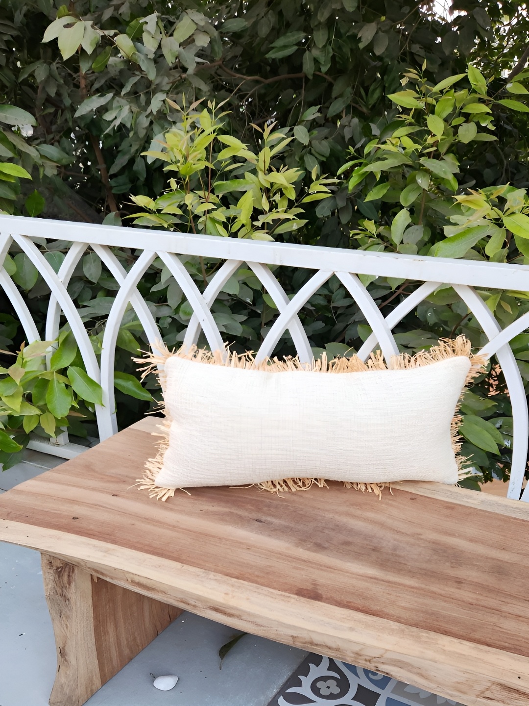 

THROWPILLOW Off White Rectangle Cushion Covers