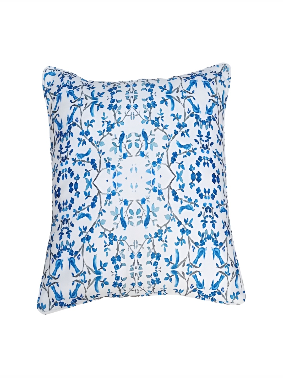 

THROWPILLOW Blue & White Abstract Square Cushion Cover